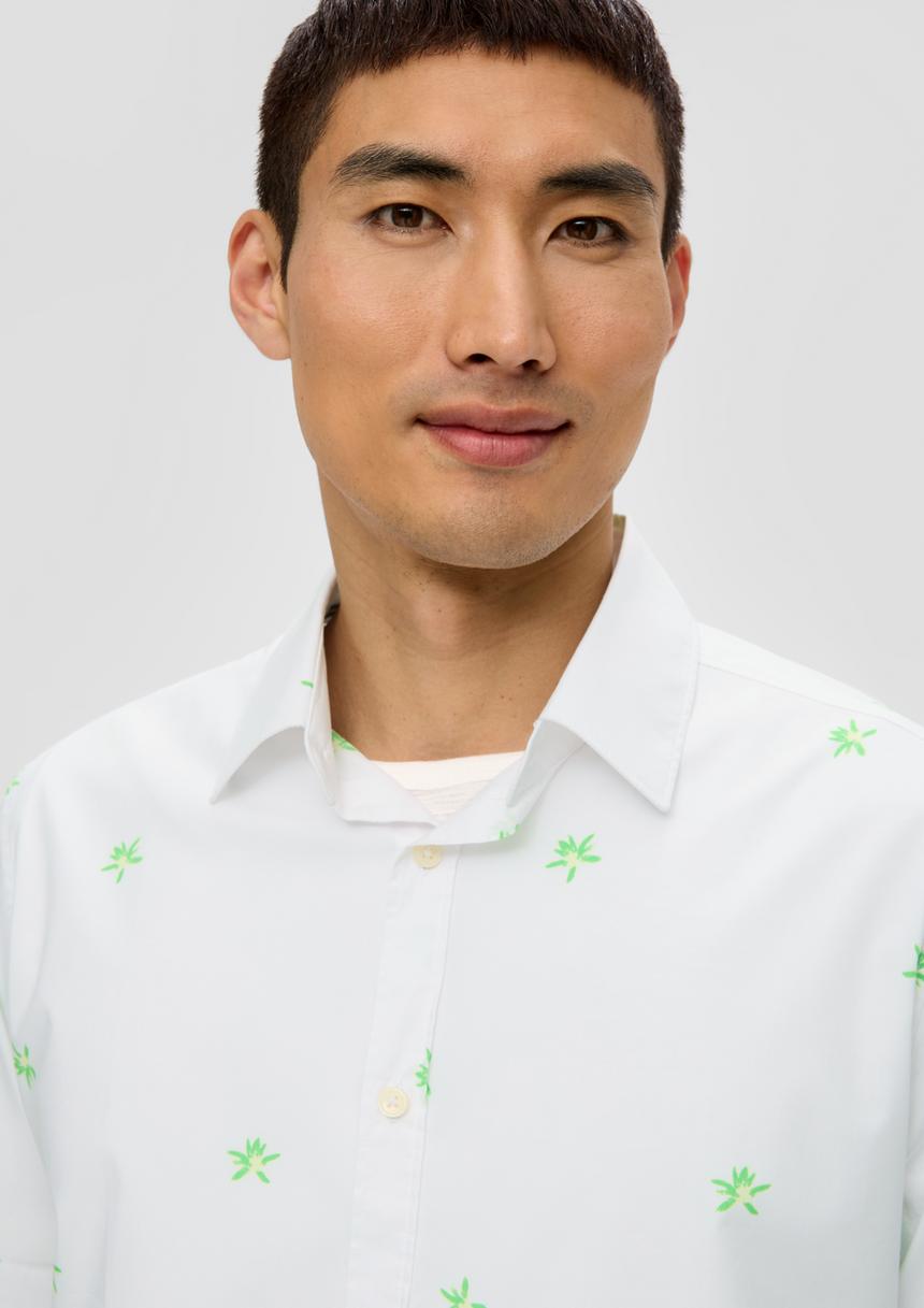 S.Oliver Kurzarmhemd Im Slim Fit Mit All-over-Print