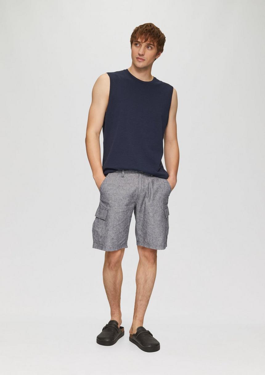 S.Oliver Kurze Hose Aus Leinenmix Mit Cargo-Taschen