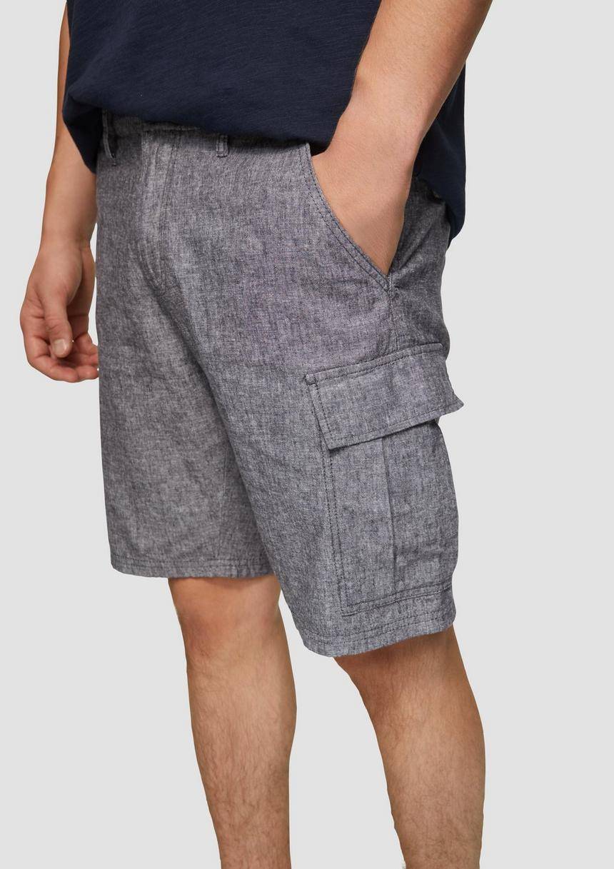 S.Oliver Kurze Hose Aus Leinenmix Mit Cargo-Taschen