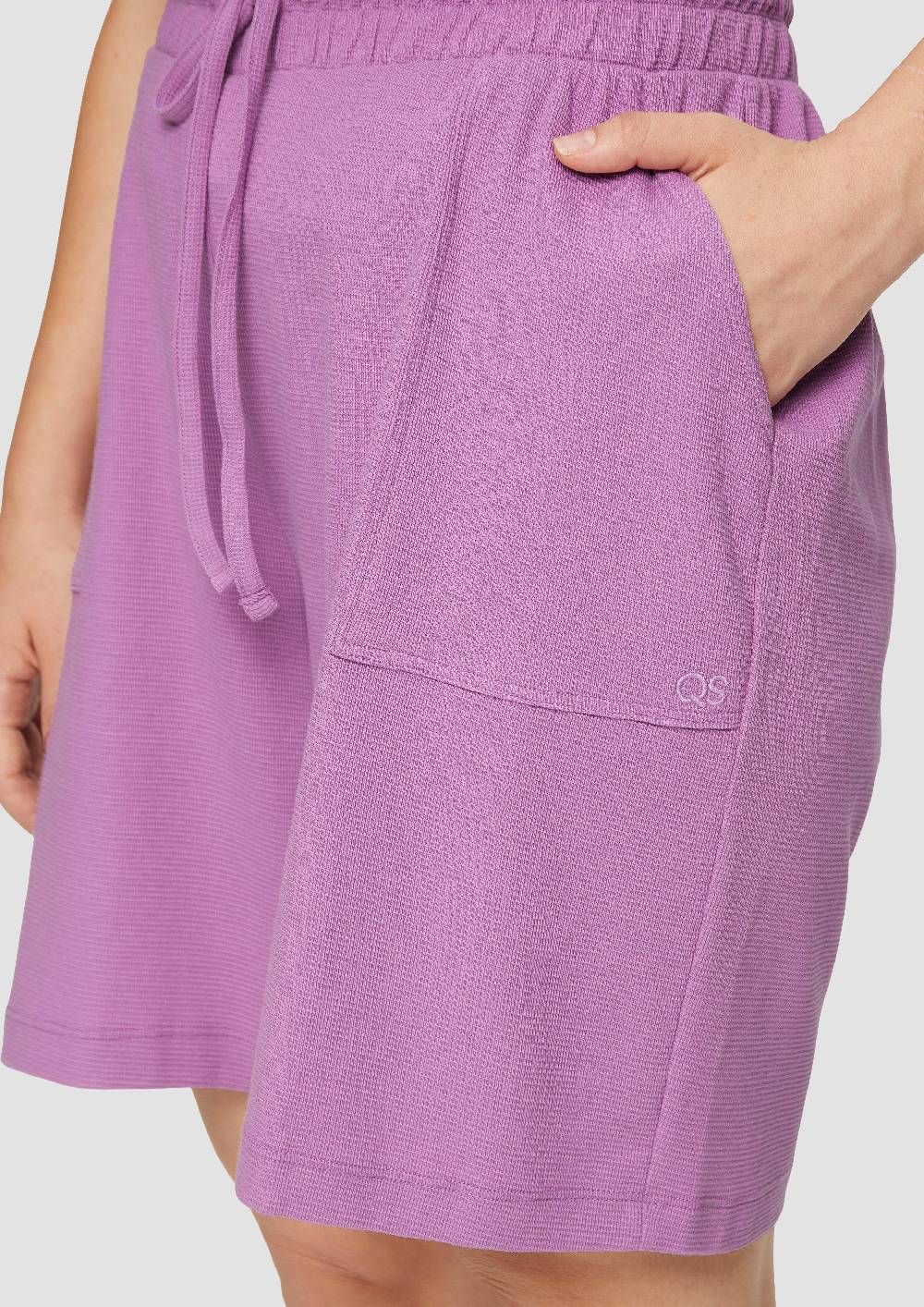 S.Oliver Kurze Hose Mit Elastikbund Und Waffelpiqué-Struktur