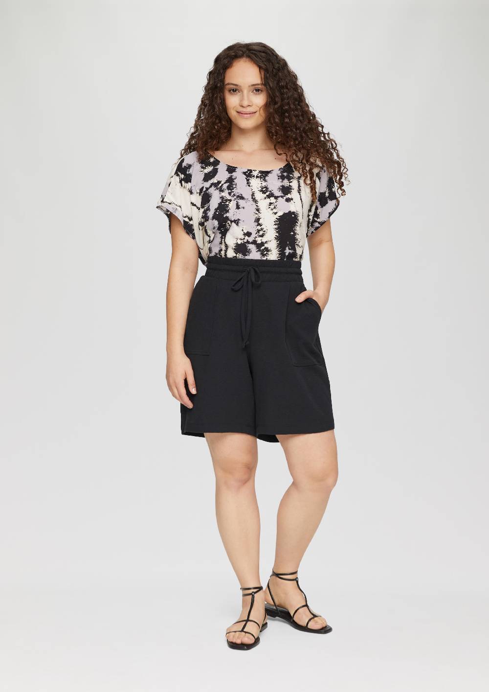 S.Oliver Kurze Hose Mit Elastikbund Und Waffelpiqué-Struktur