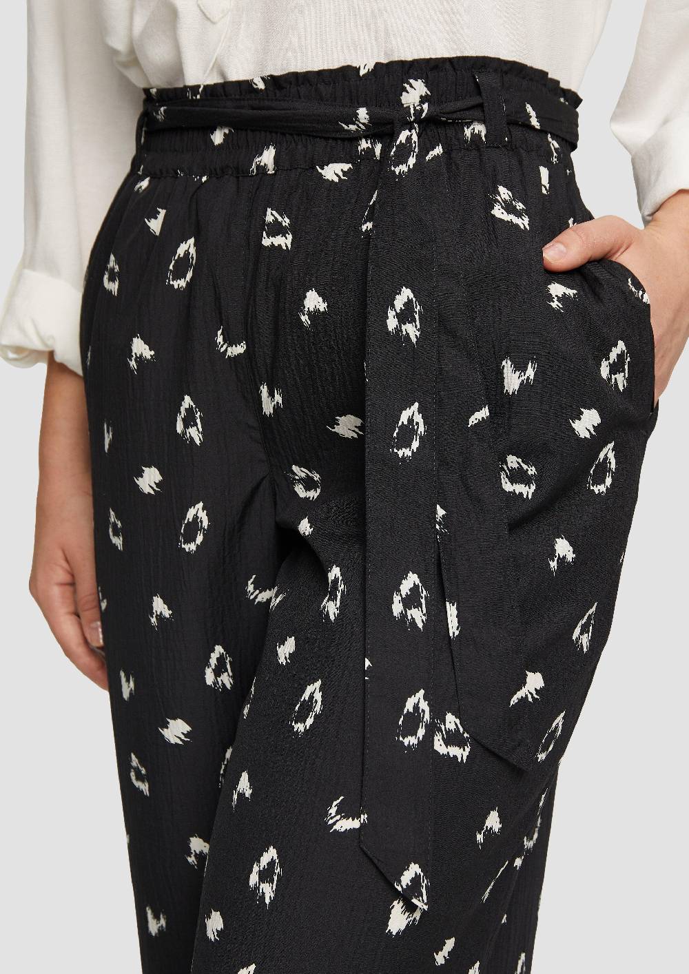 S.Oliver Kurze Schlupfhose Mit Bindeband Und Elastikbund