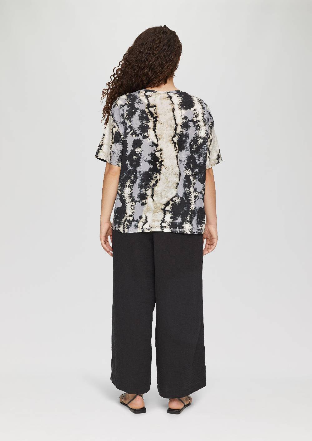 S.Oliver Kurzes Baumwoll-T-Shirt Im Loose Fit Mit All-over-Print