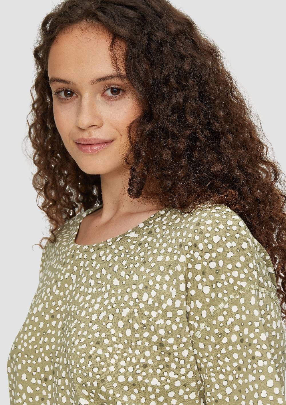 S.Oliver Kurzes Baumwoll-T-Shirt Im Loose Fit Mit All-over-Print