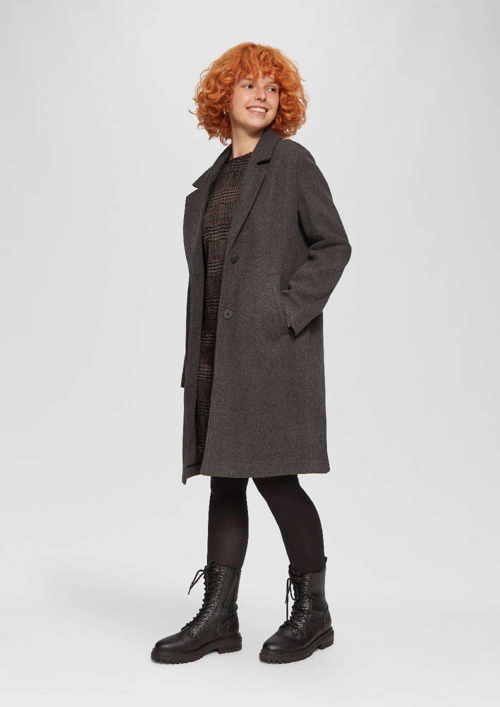 S.Oliver Kurzes Gemustertes Kleid Aus Interlockjersey