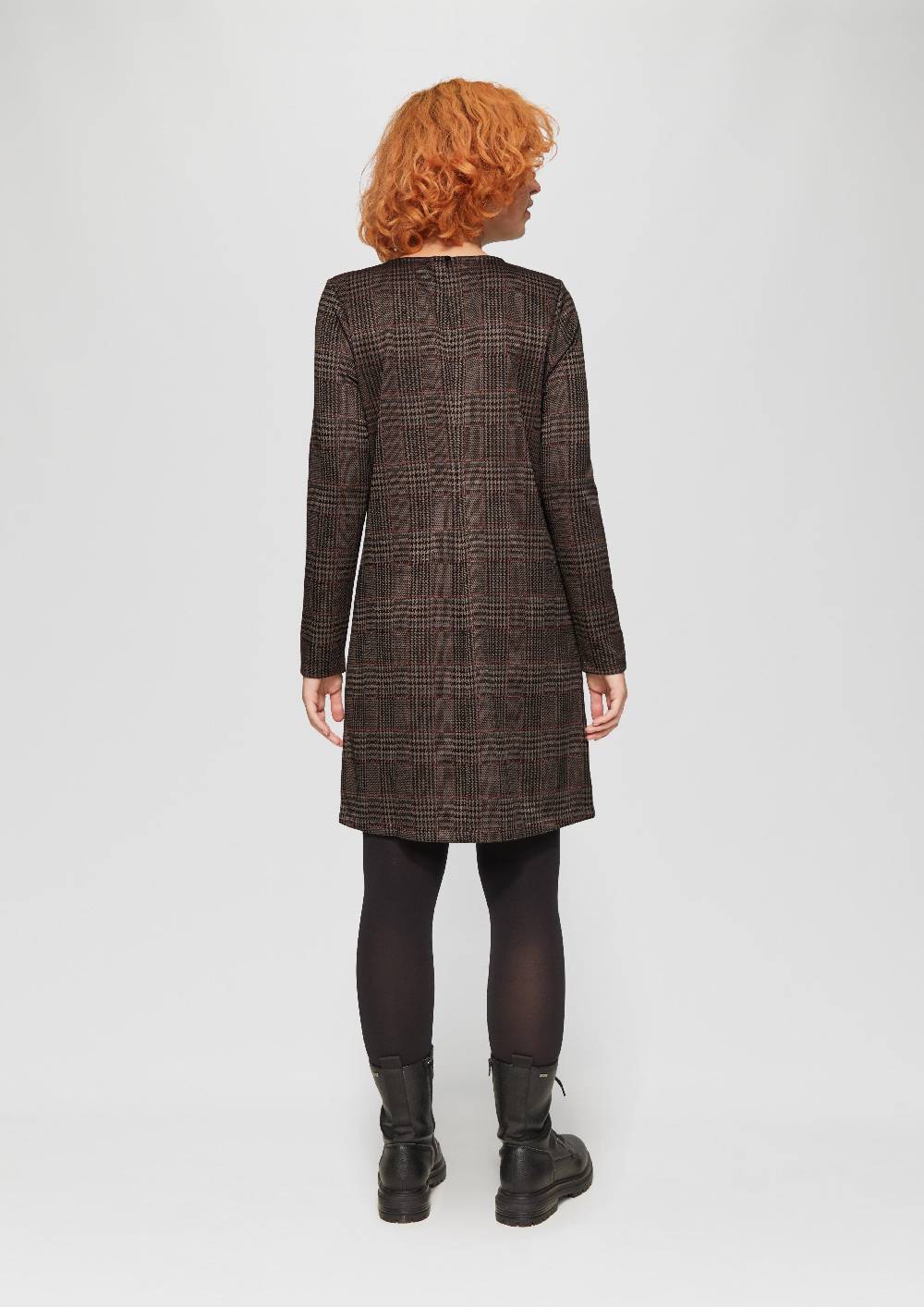 S.Oliver Kurzes Gemustertes Kleid Aus Interlockjersey