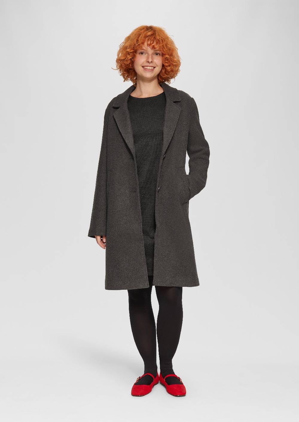 S.Oliver Kurzes Gemustertes Kleid Aus Interlockjersey