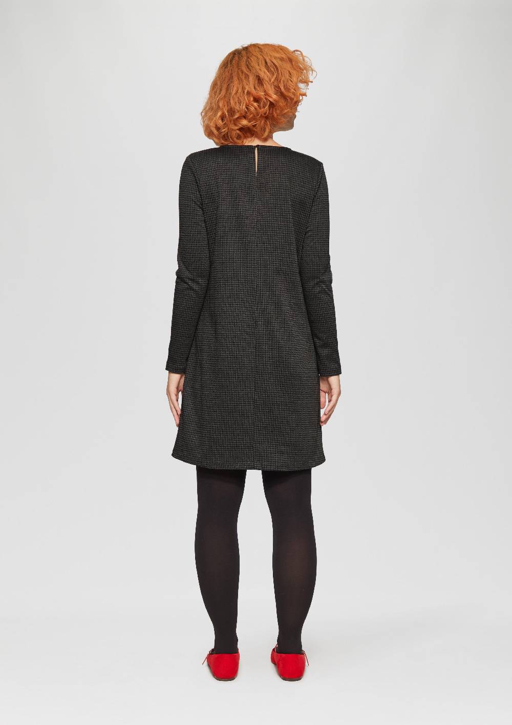 S.Oliver Kurzes Gemustertes Kleid Aus Interlockjersey