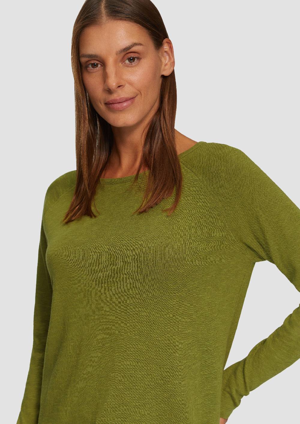 S.Oliver Langarmshirt Mit Flammgarnstruktur Und Raglanärmeln