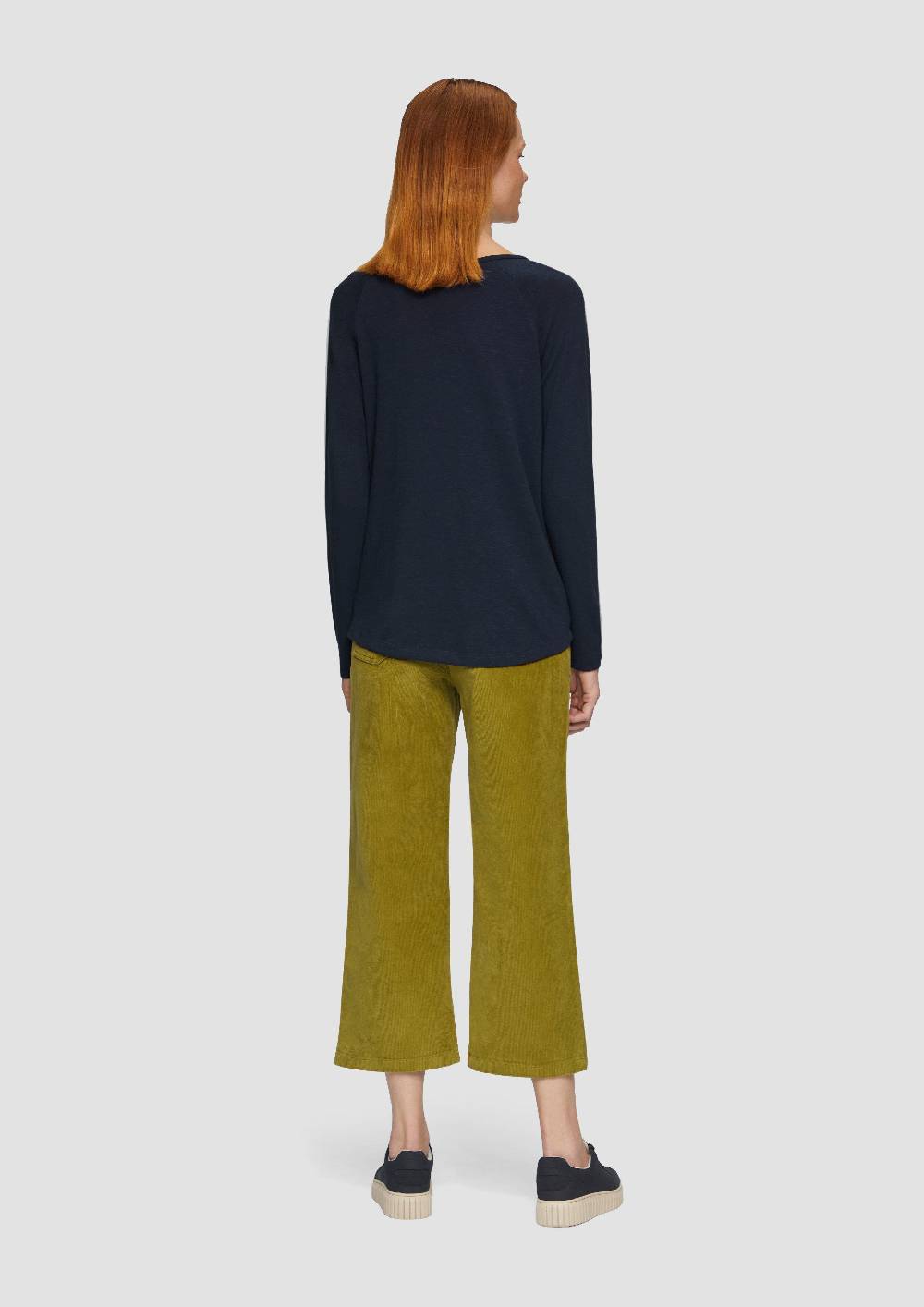 S.Oliver Langarmshirt Mit Flammgarnstruktur Und Raglanärmeln