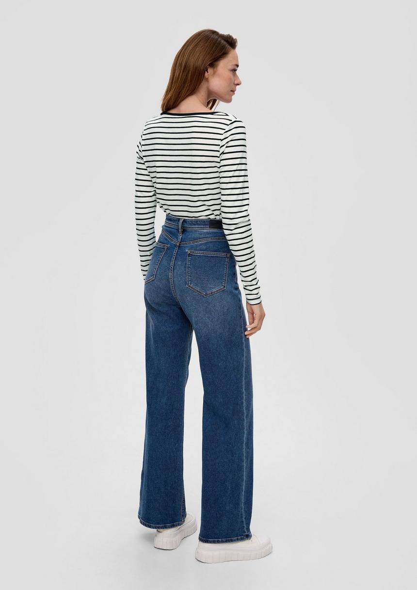S.Oliver Langarmshirt Mit Tiefem Rundhalsausschnitt
