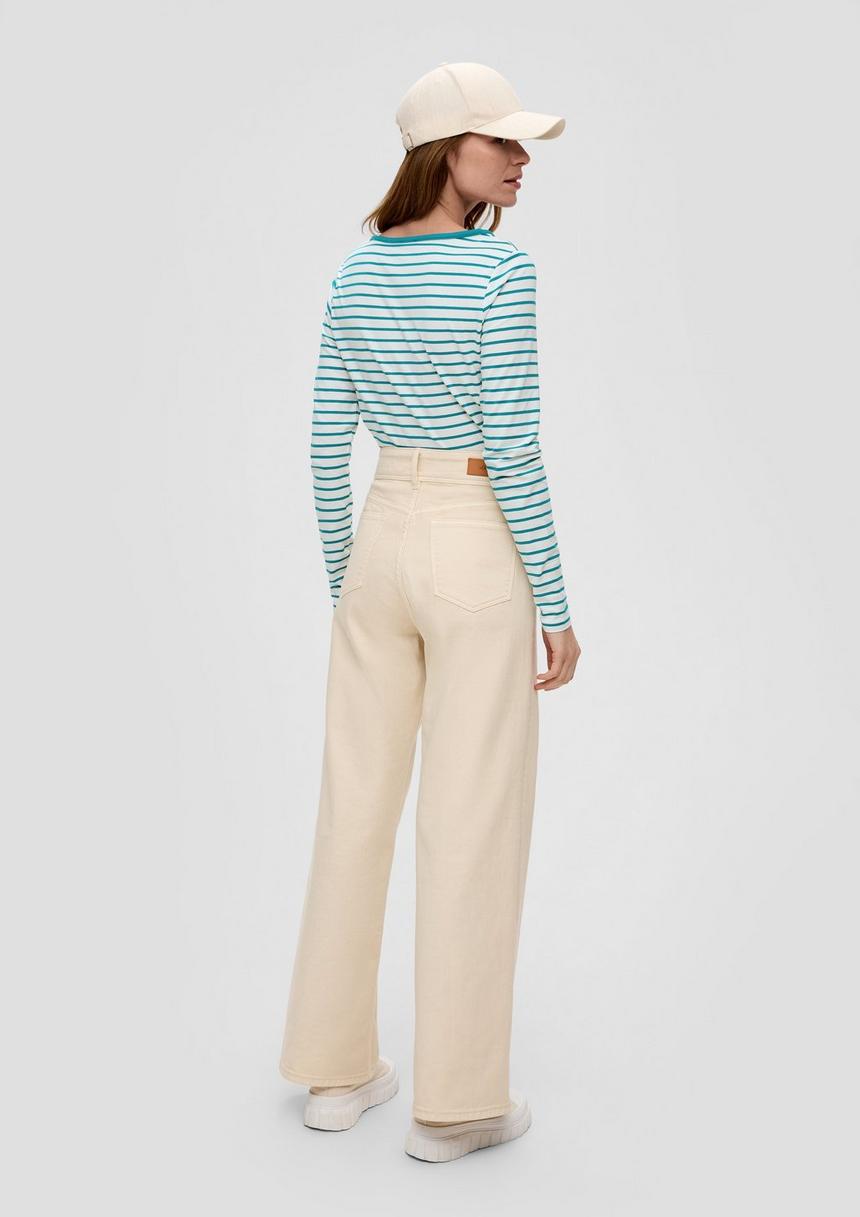 S.Oliver Langarmshirt Mit Tiefem Rundhalsausschnitt