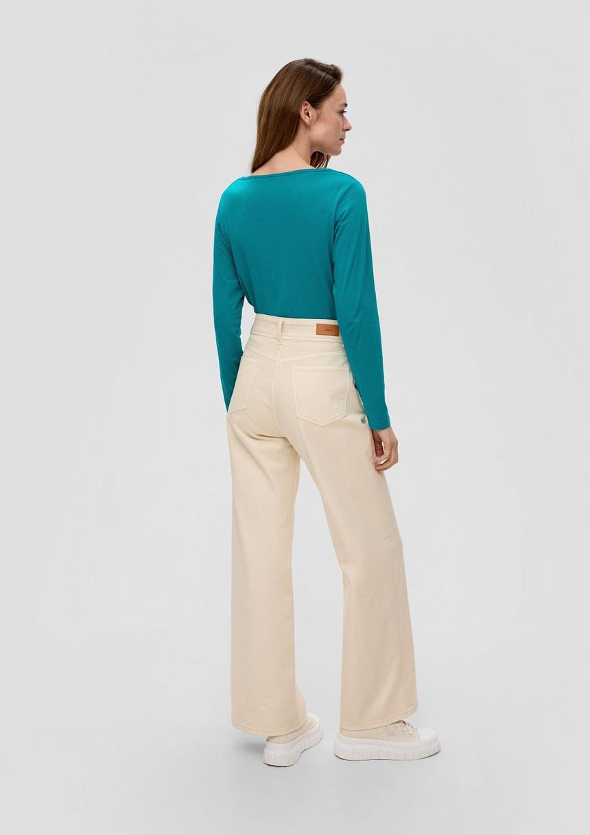 S.Oliver Langarmshirt Mit Tiefem Rundhalsausschnitt