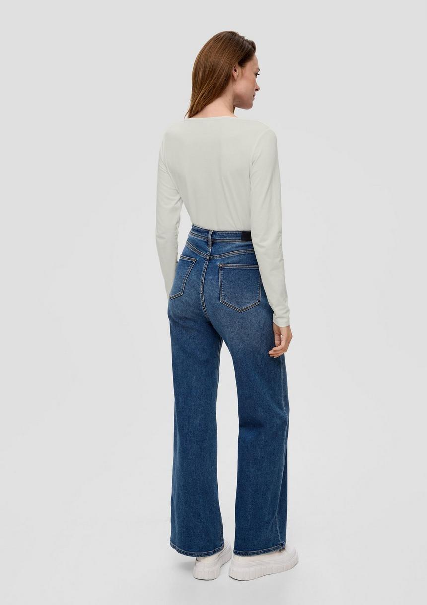 S.Oliver Langarmshirt Mit Tiefem Rundhalsausschnitt