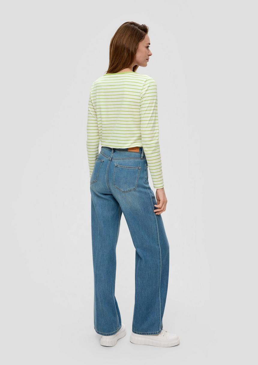 S.Oliver Langarmshirt Mit Tiefem Rundhalsausschnitt
