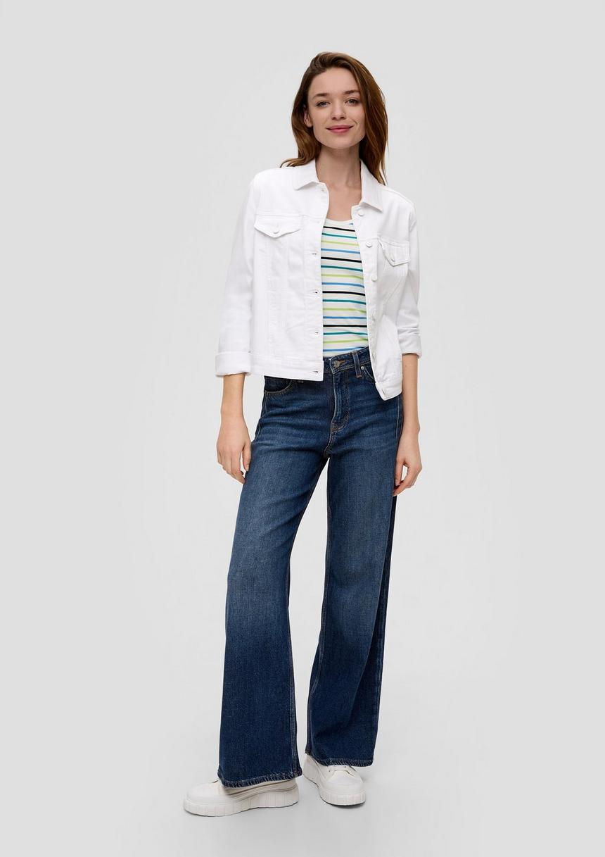S.Oliver Langarmshirt Mit Tiefem Rundhalsausschnitt
