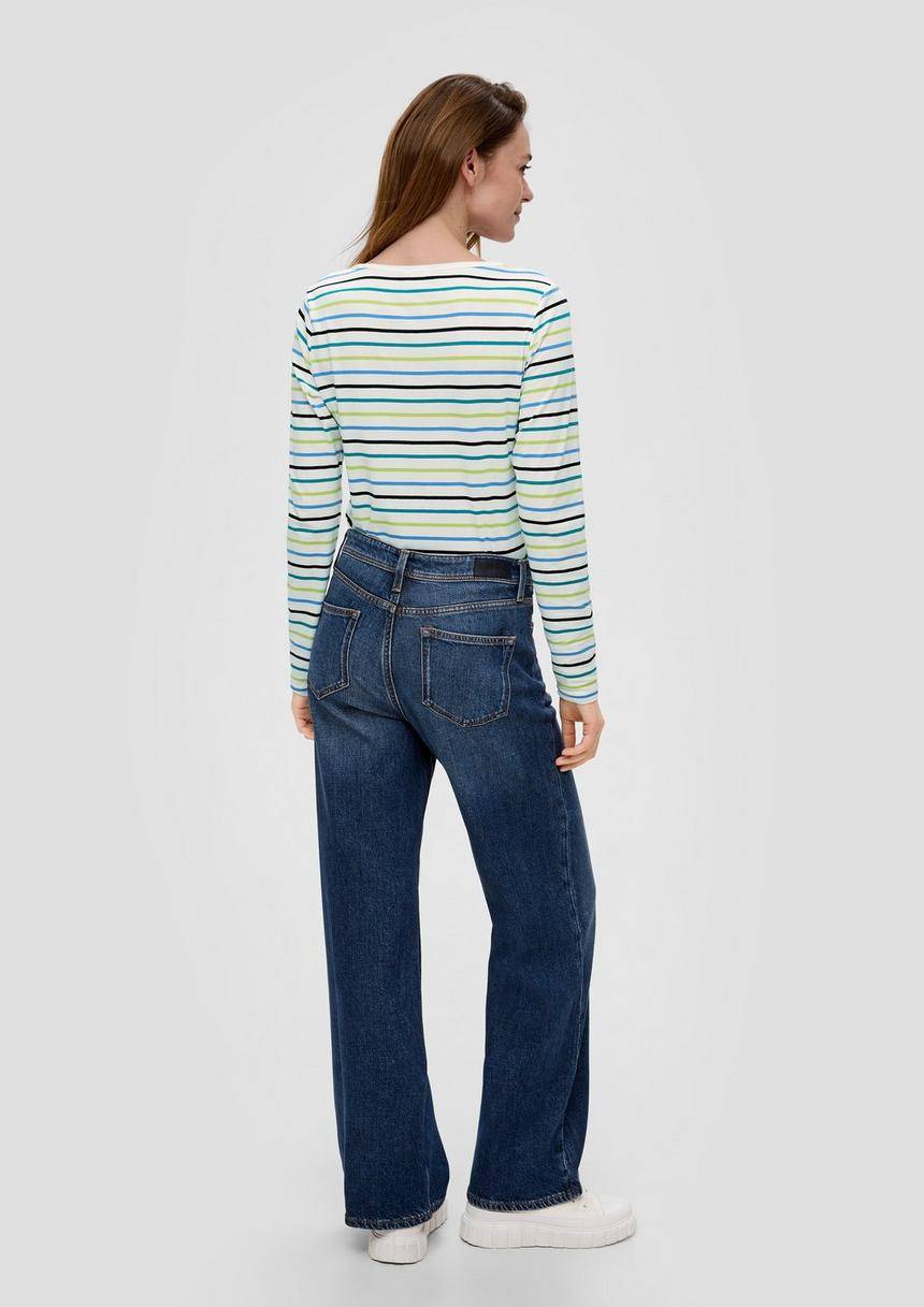S.Oliver Langarmshirt Mit Tiefem Rundhalsausschnitt