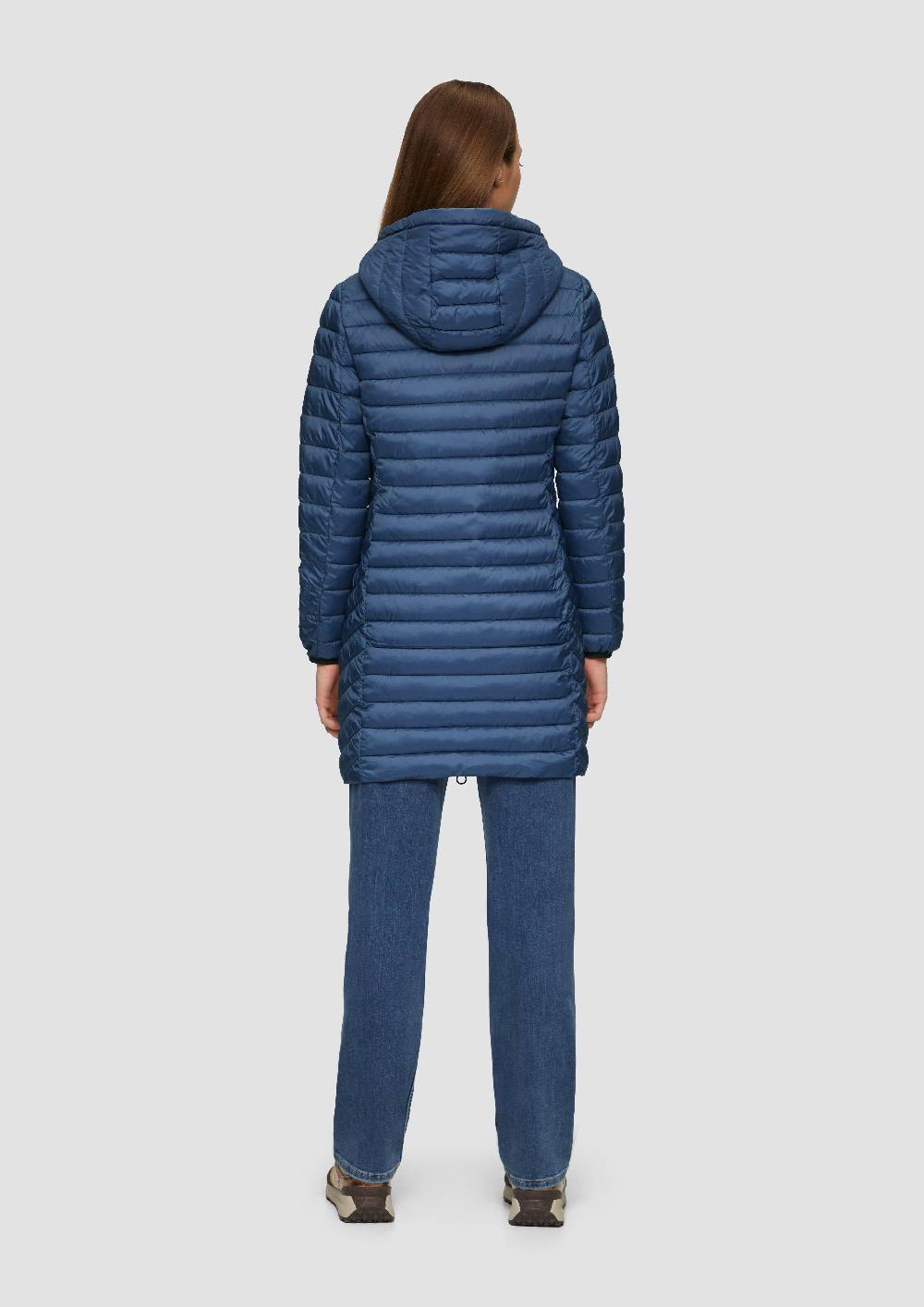 S.Oliver Lange Steppjacke Mit Abnehmbarer Kapuze Im Slim Fit