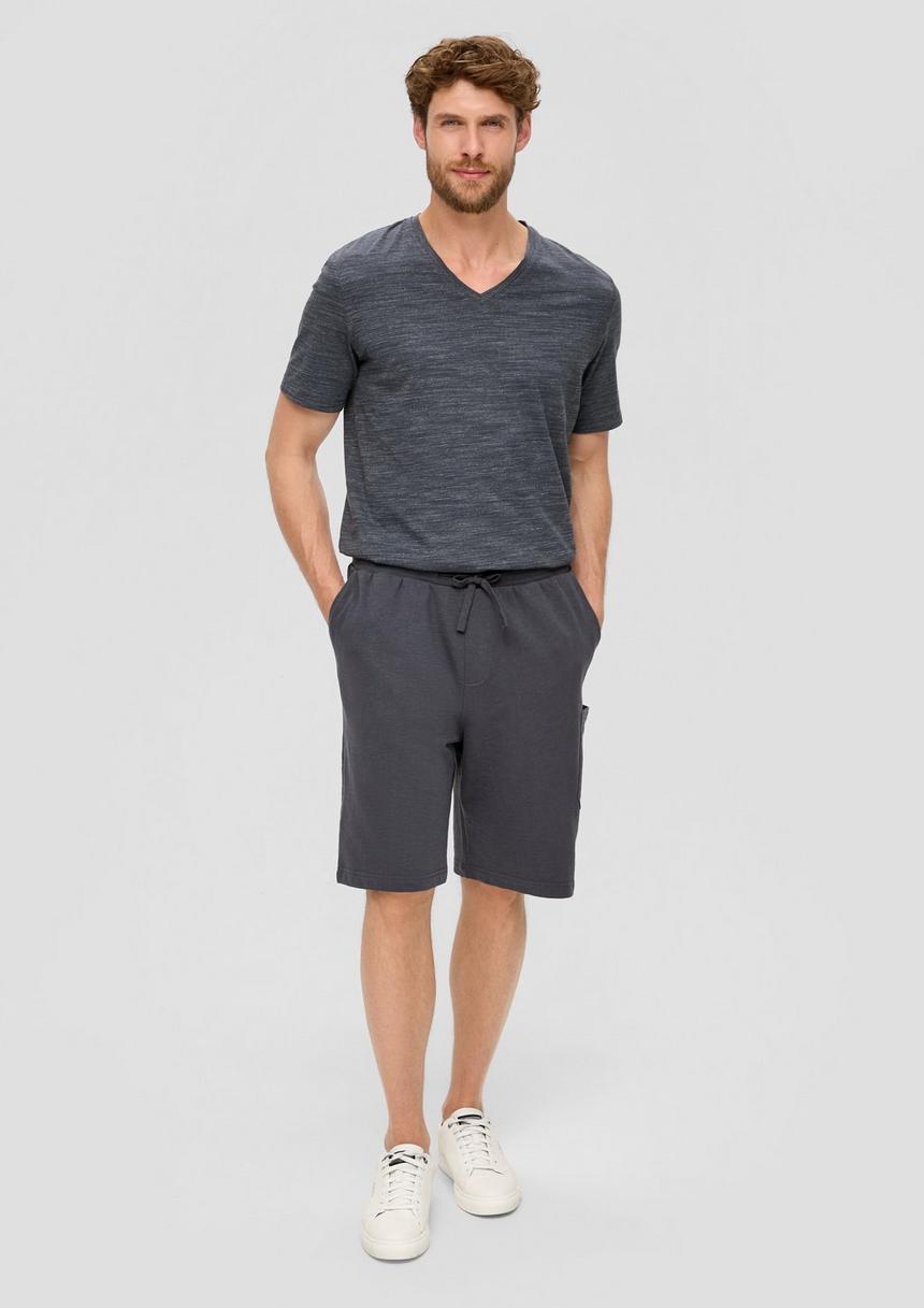 S.Oliver Lässige Sweatshorts Aus Flammgarn Mit Cargotasche