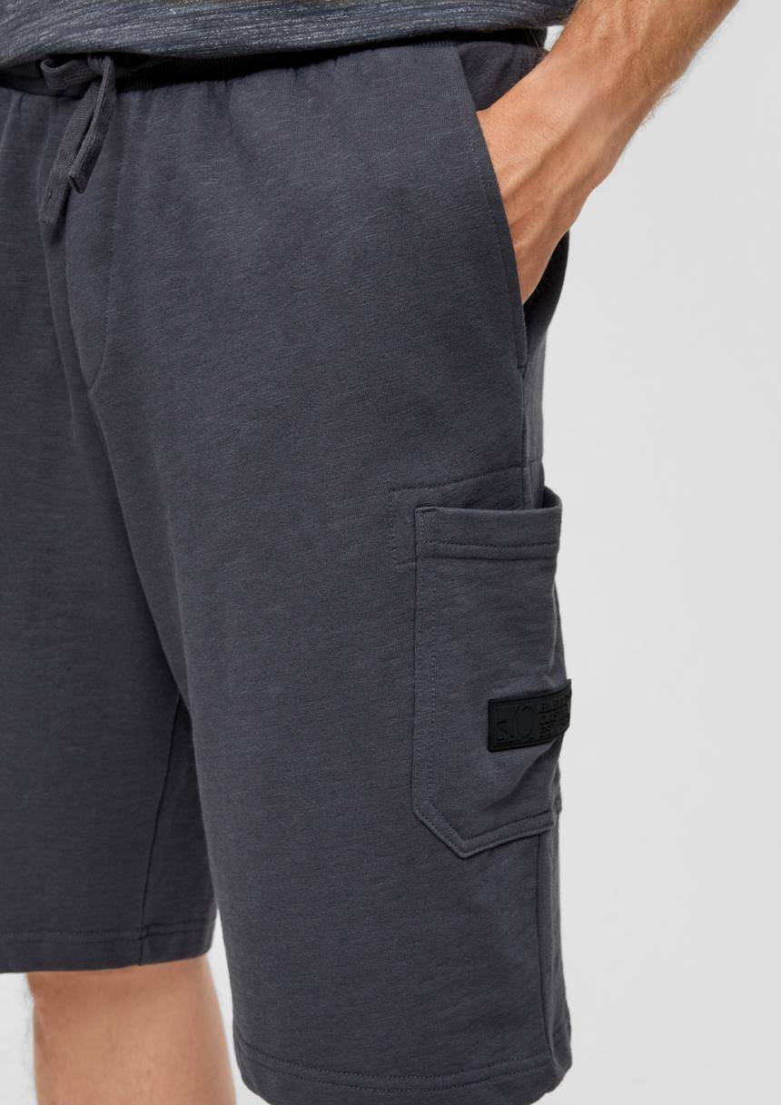 S.Oliver Lässige Sweatshorts Aus Flammgarn Mit Cargotasche