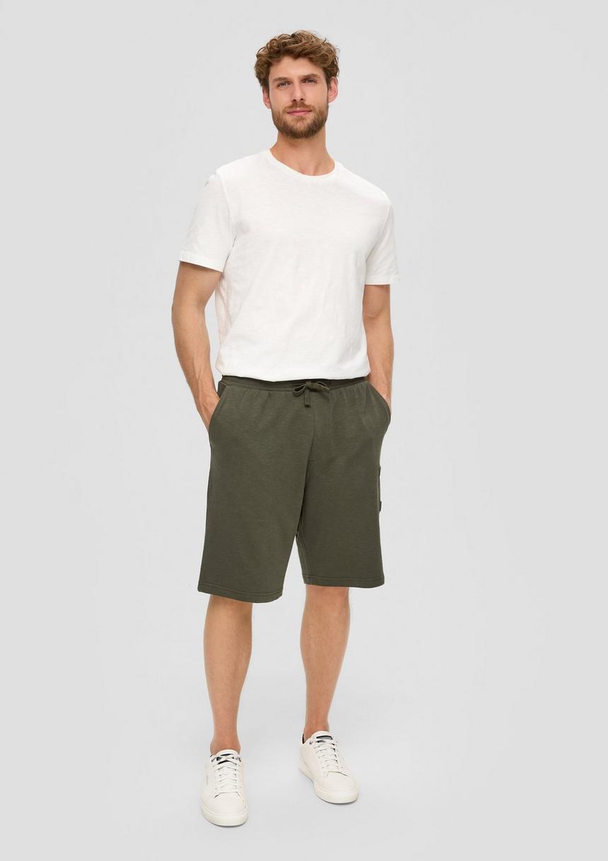 S.Oliver Lässige Sweatshorts Aus Flammgarn Mit Cargotasche