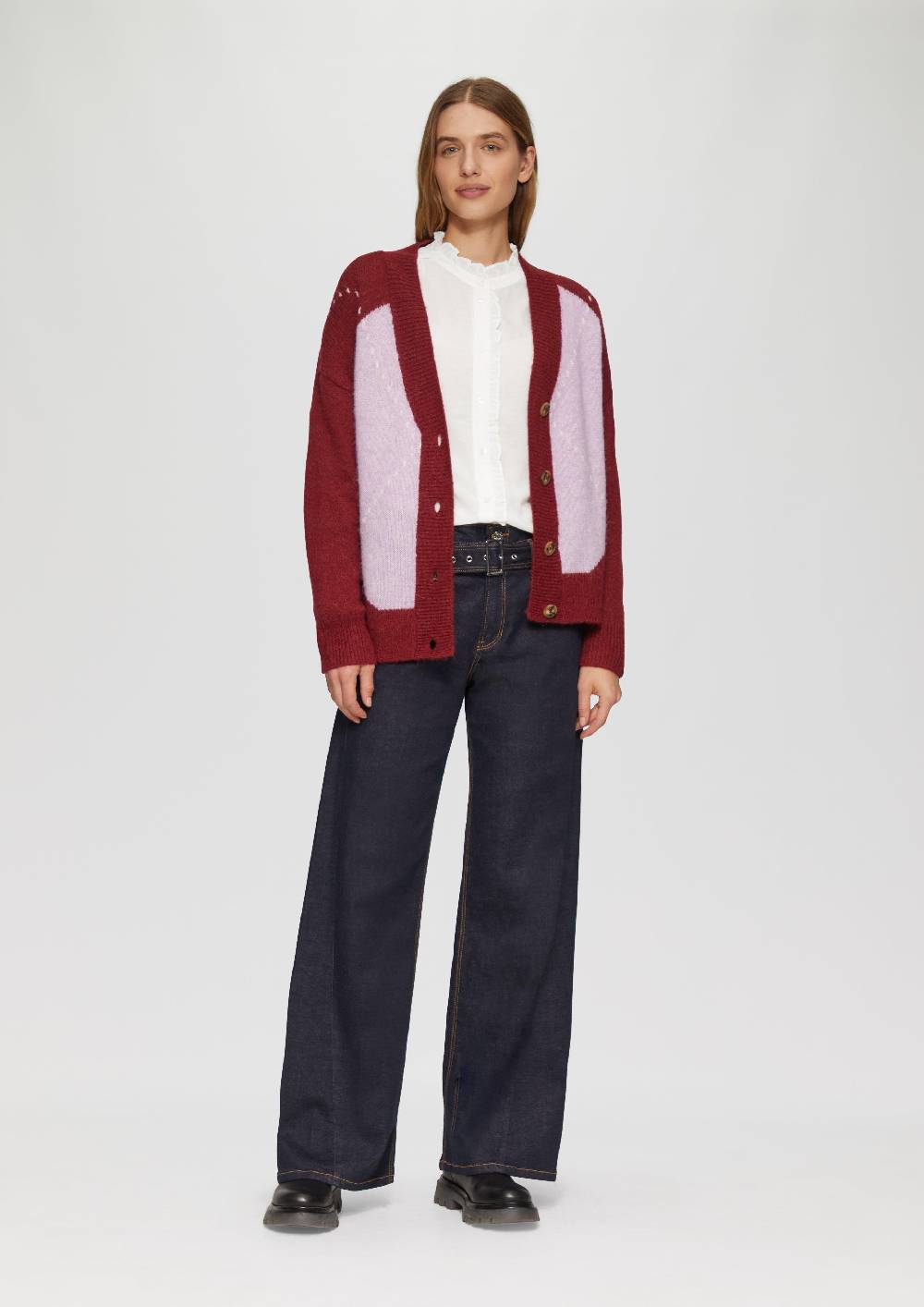 S.Oliver Leicht Transparente Bluse Mit Rüschen-Details