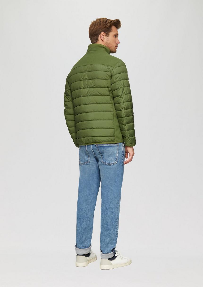 S.Oliver Leichte Steppjacke Im Materialmix Mit Kontrast-Details