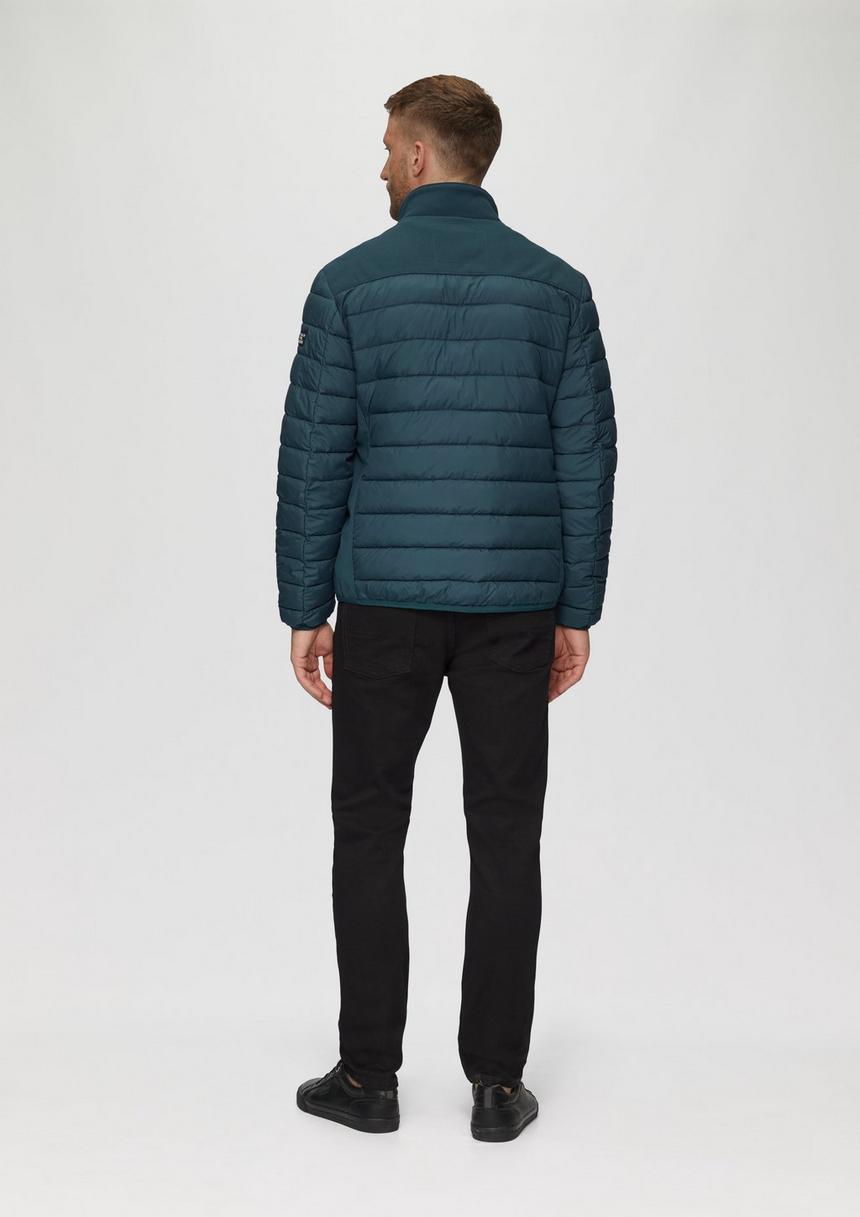 S.Oliver Leichte Steppjacke Im Materialmix Mit Kontrast-Details