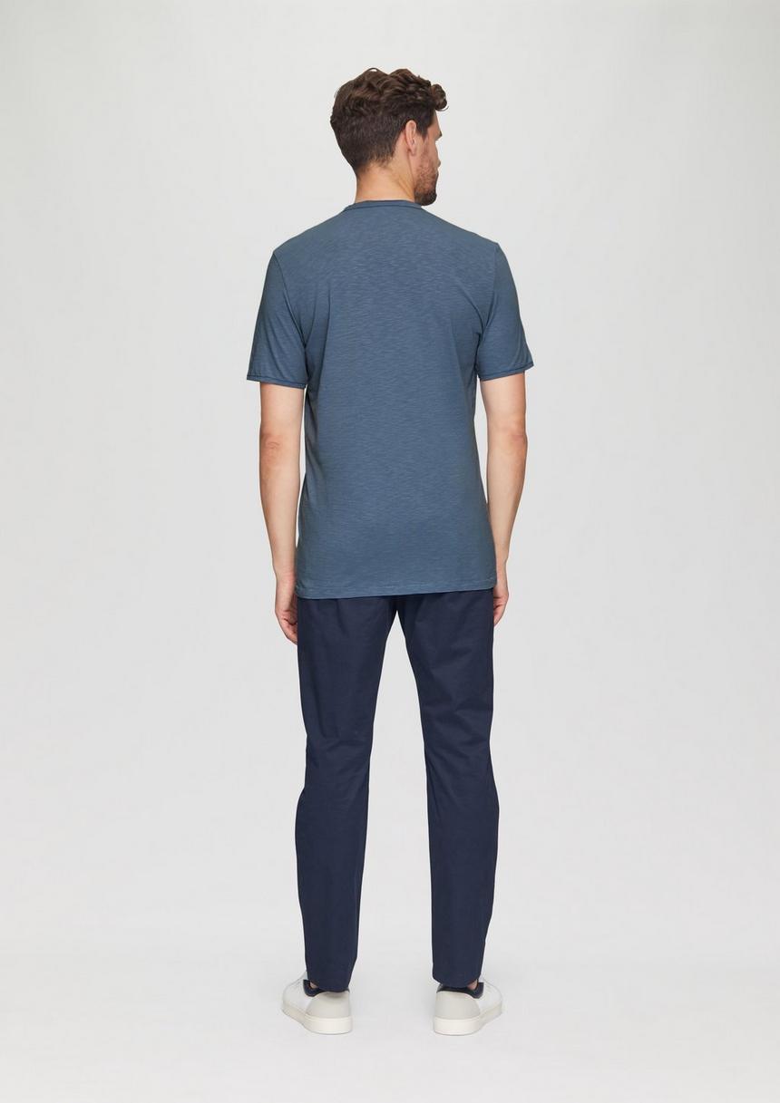 S.Oliver Logo-Shirt Mit Rollkante Und Flammgarnstruktur