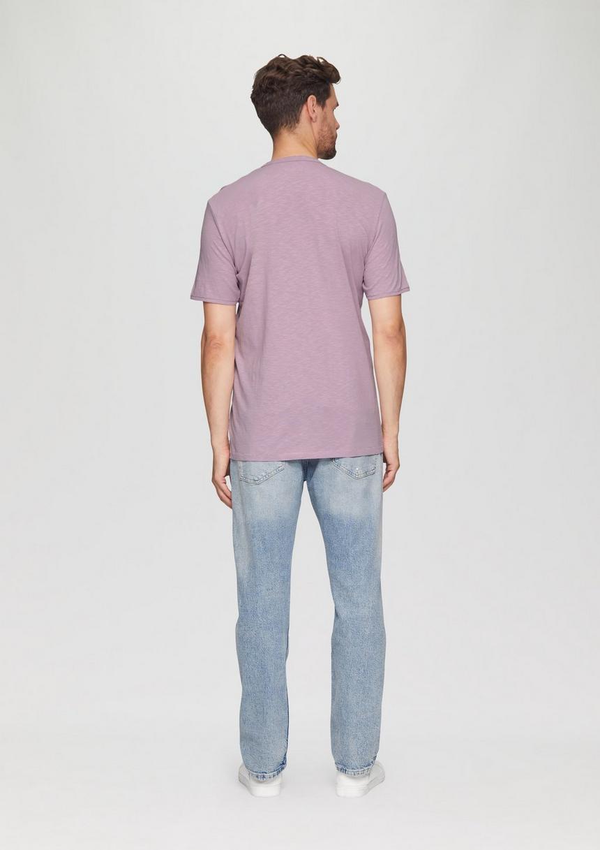 S.Oliver Logo-Shirt Mit Rollkante Und Flammgarnstruktur