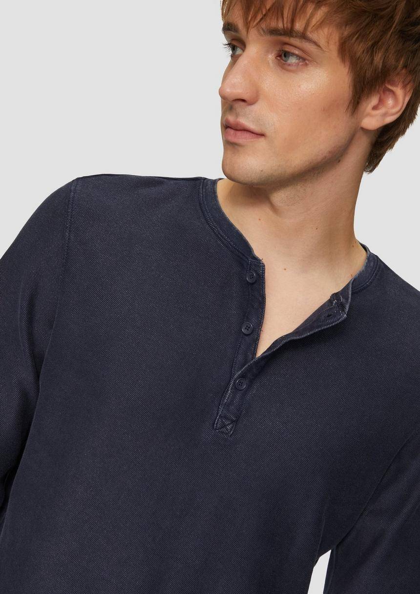 S.Oliver Longsleeve Aus Strukturware Mit Garment Dye