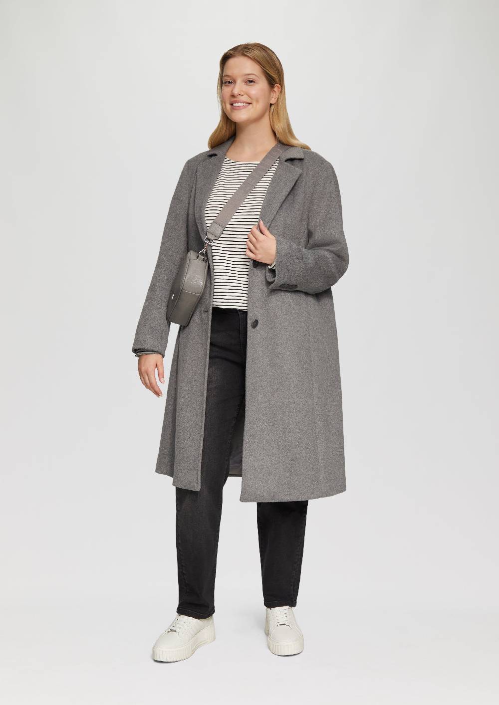 S.Oliver Longsleeve Mit Flammgarnstruktur Und Rundhalsausschnitt