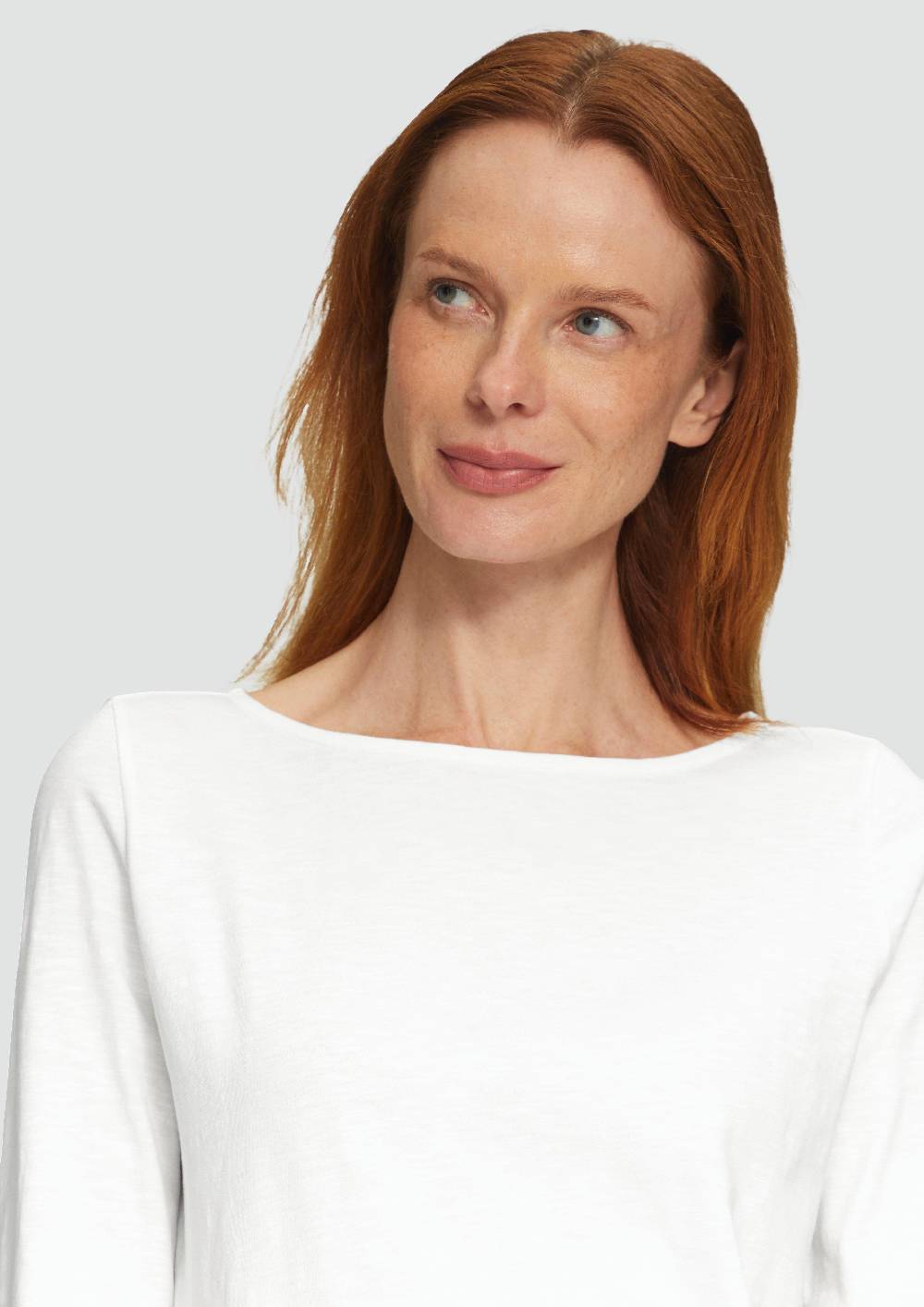 S.Oliver Longsleeve Mit Flammgarnstruktur Und U-Boot-Ausschnitt