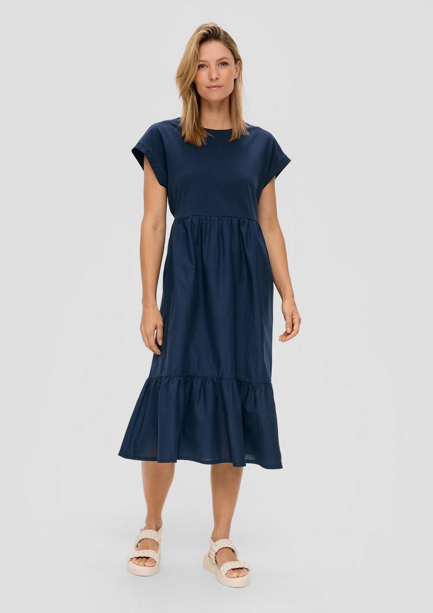 S.Oliver Luftiges Baumwollkleid Im Fabricmix Und Relaxed Fit