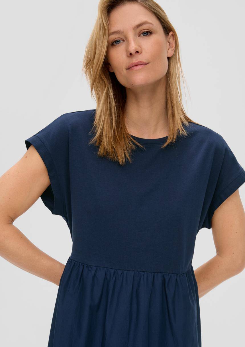 S.Oliver Luftiges Baumwollkleid Im Fabricmix Und Relaxed Fit