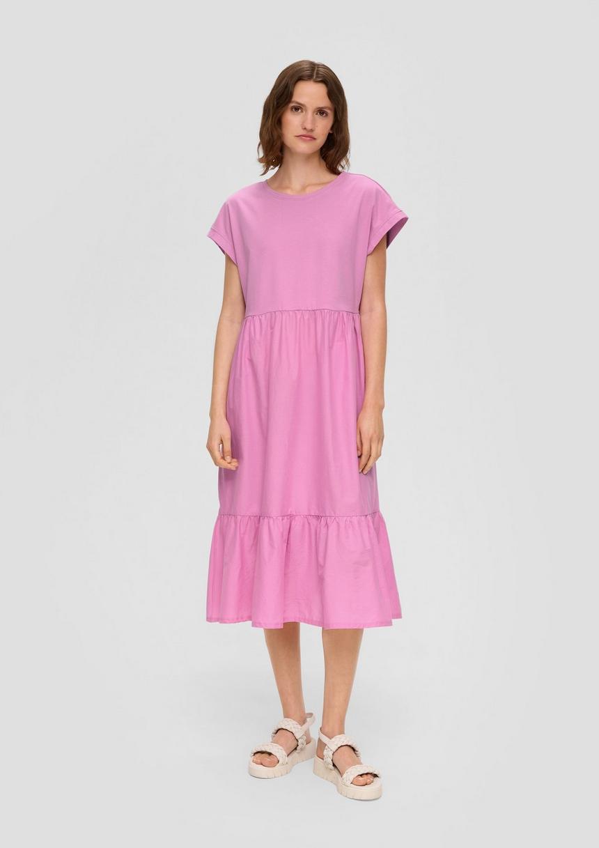 S.Oliver Luftiges Baumwollkleid Im Fabricmix Und Relaxed Fit