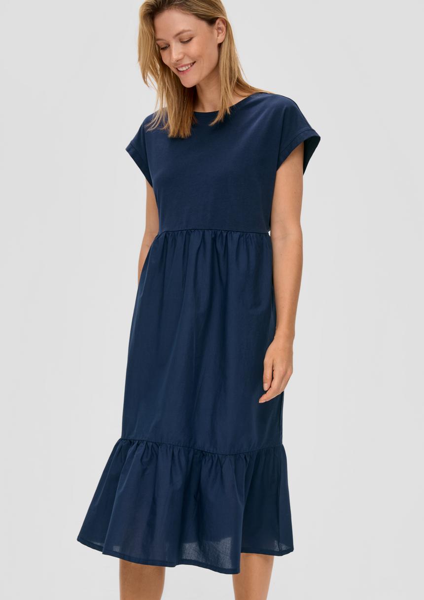 S.Oliver Luftiges Baumwollkleid im Fabricmix und Relaxed Fit