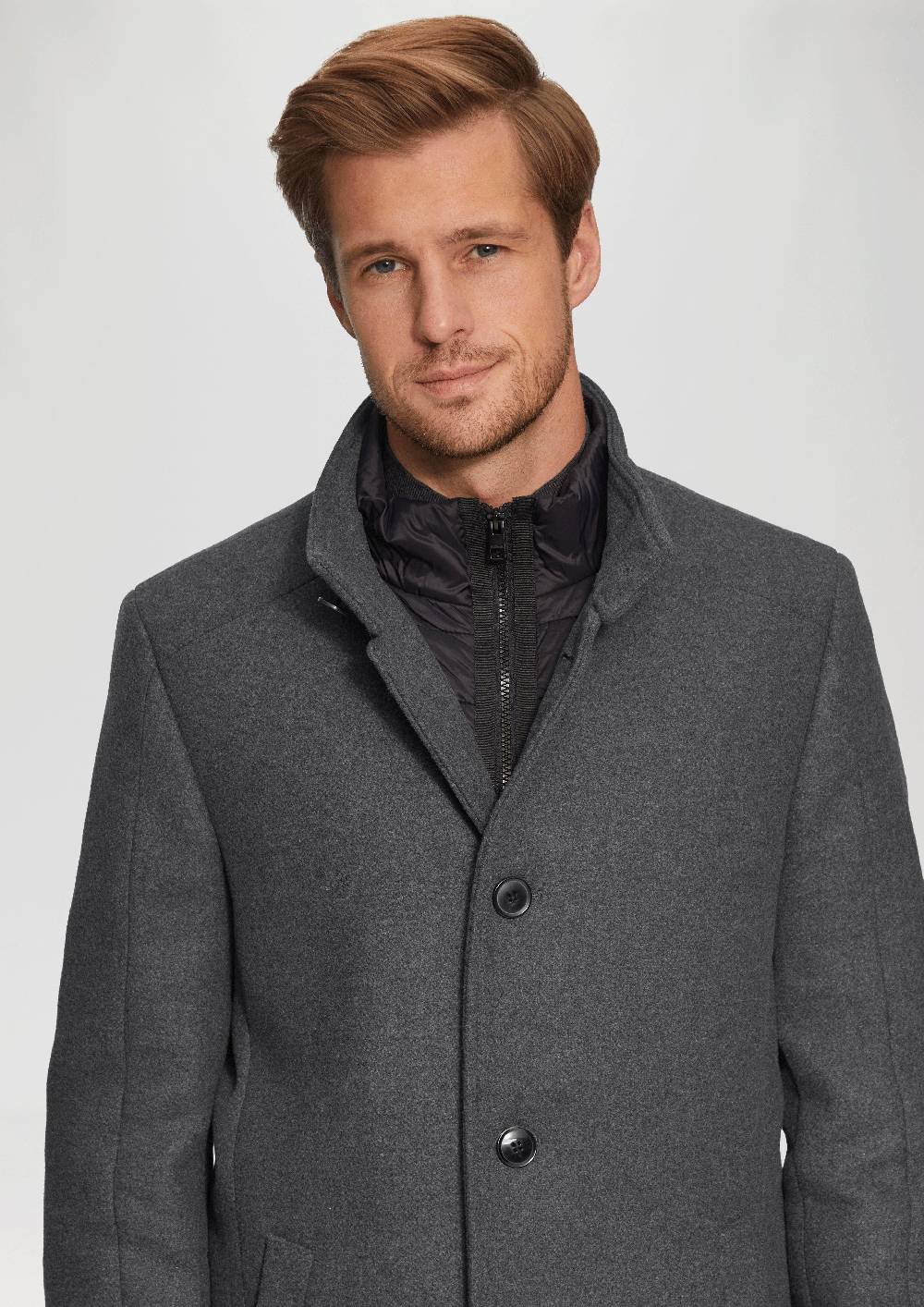 S.Oliver Mantel Aus Wollmix Mit Fixiertem Stepp-Einsatz