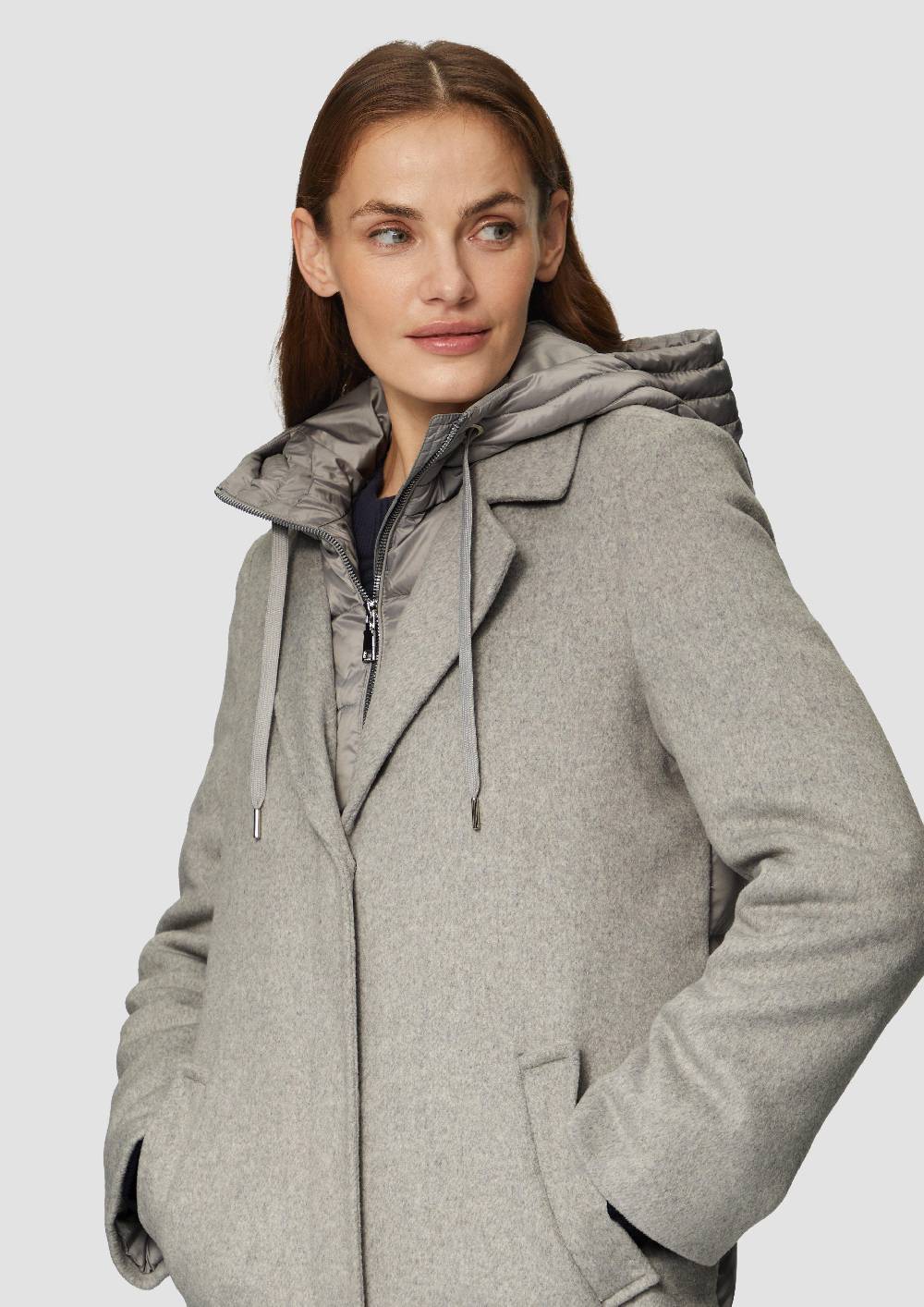 S.Oliver Mantel Im Materialmix Mit Herausnehmbarem Einsatz