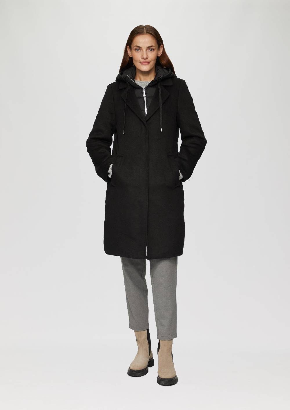 S.Oliver Mantel Im Materialmix Mit Herausnehmbarem Einsatz