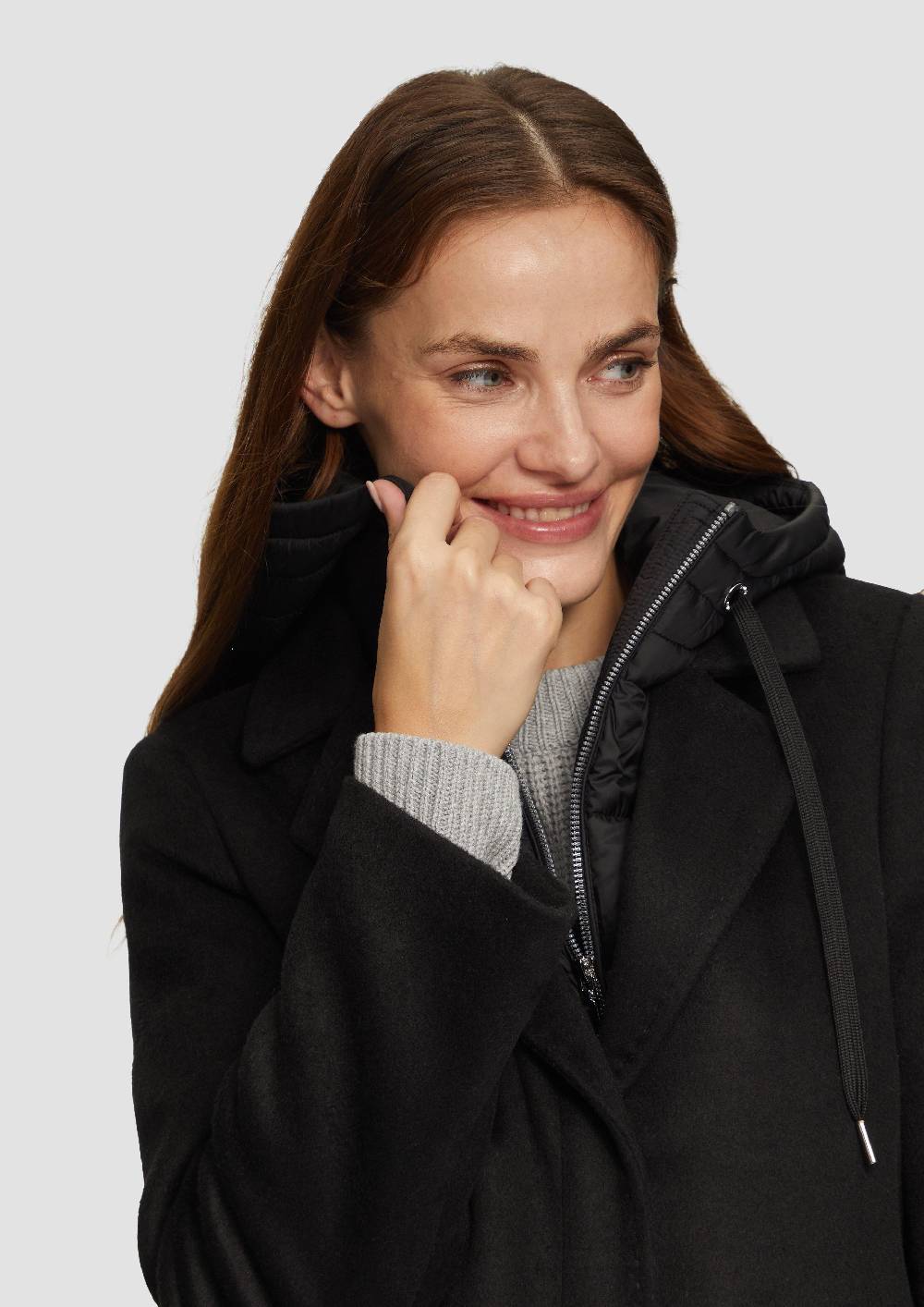 S.Oliver Mantel Im Materialmix Mit Herausnehmbarem Einsatz