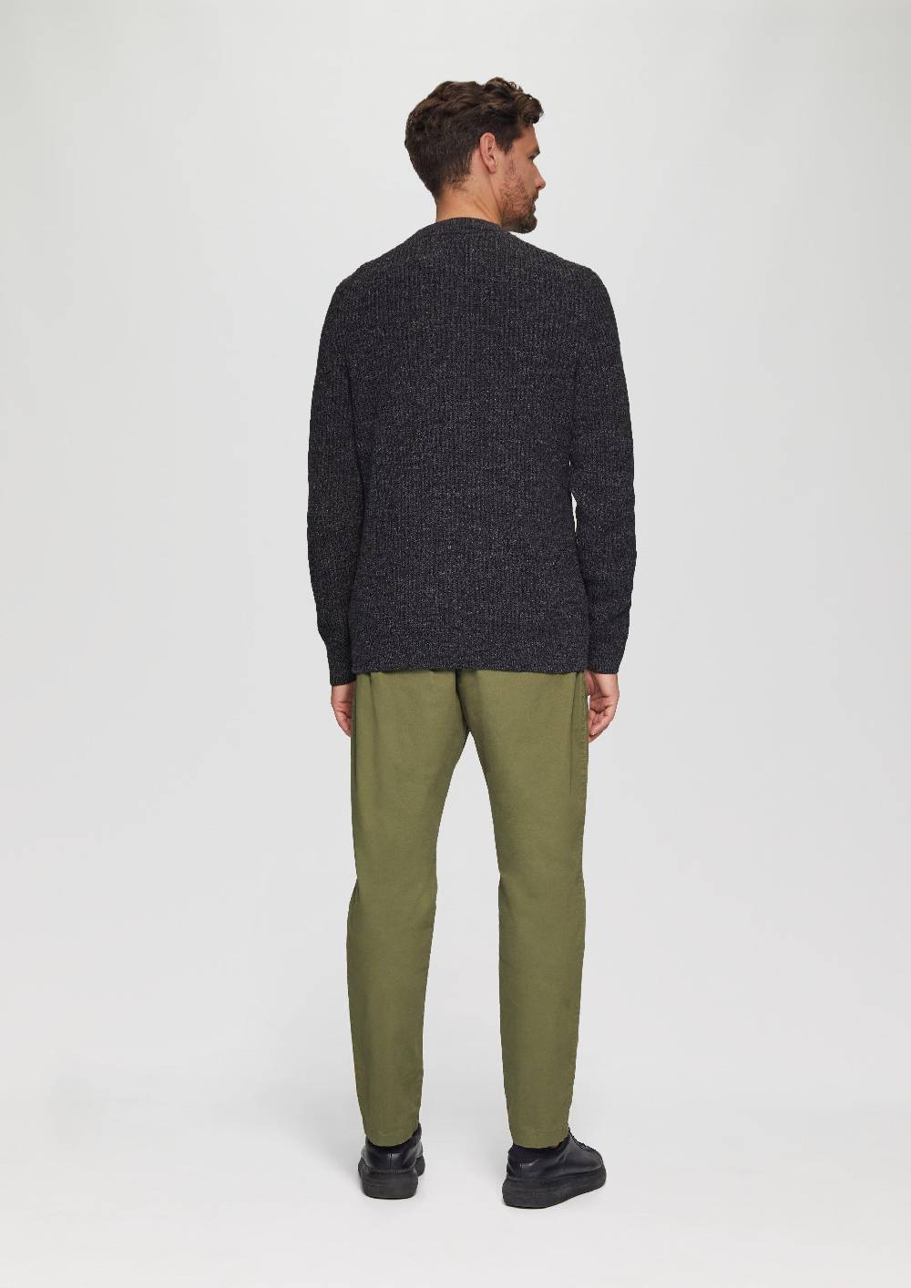 S.Oliver Melierter Pullover Mit Patentmuster Und Crew Neck