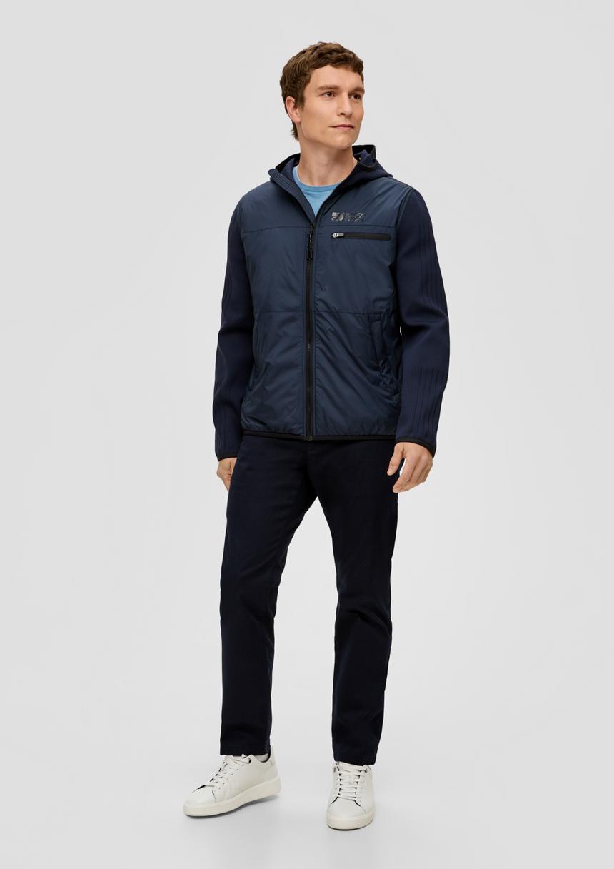 S.Oliver Nylonjacke Mit Gestrickten Ärmeln Und Kapuze