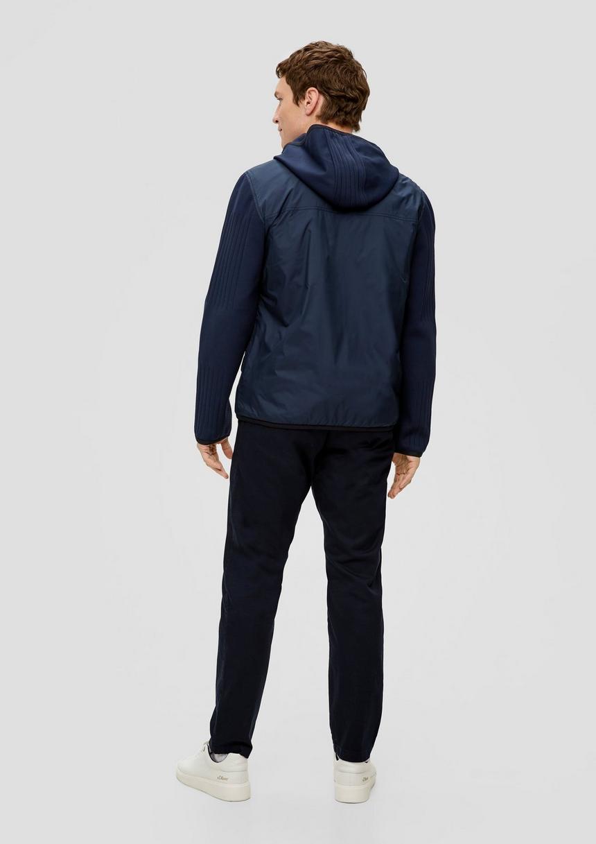 S.Oliver Nylonjacke Mit Gestrickten Ärmeln Und Kapuze