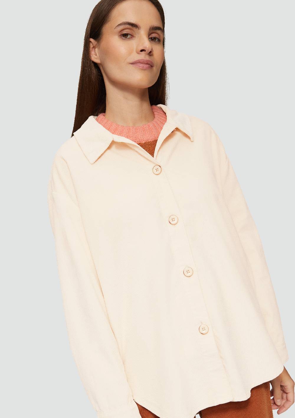 S.Oliver Overshirt Aus Cord Mit Seitlichen Eingrifftaschen