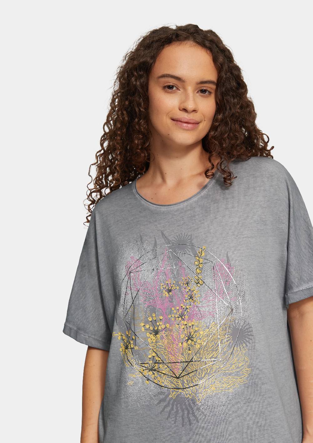 S.Oliver Oversize-Shirt Mit Rundhalsausschnitt Und Frontprint
