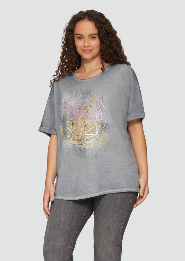 S.Oliver Oversize-Shirt mit Rundhalsausschnitt und Frontprint
