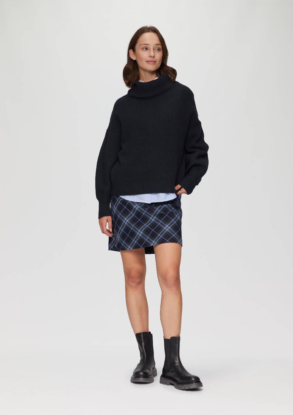 S.Oliver Oversized Rollkragenpullover Mit Weiten Ärmeln