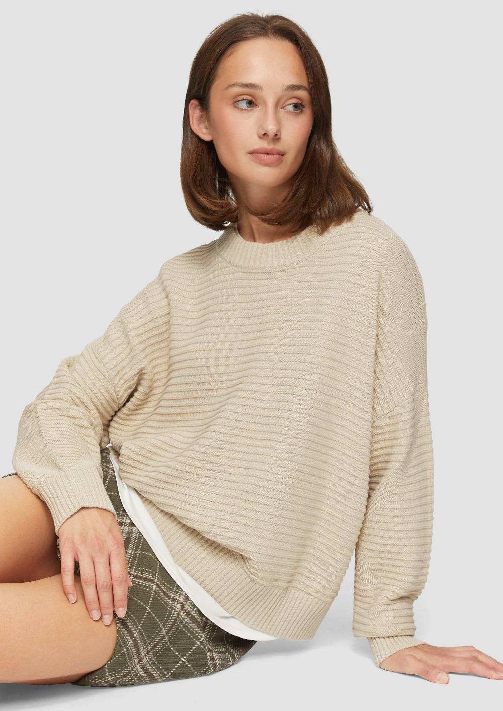 S.Oliver Oversized Strickpullover Mit Ottoman-Struktur