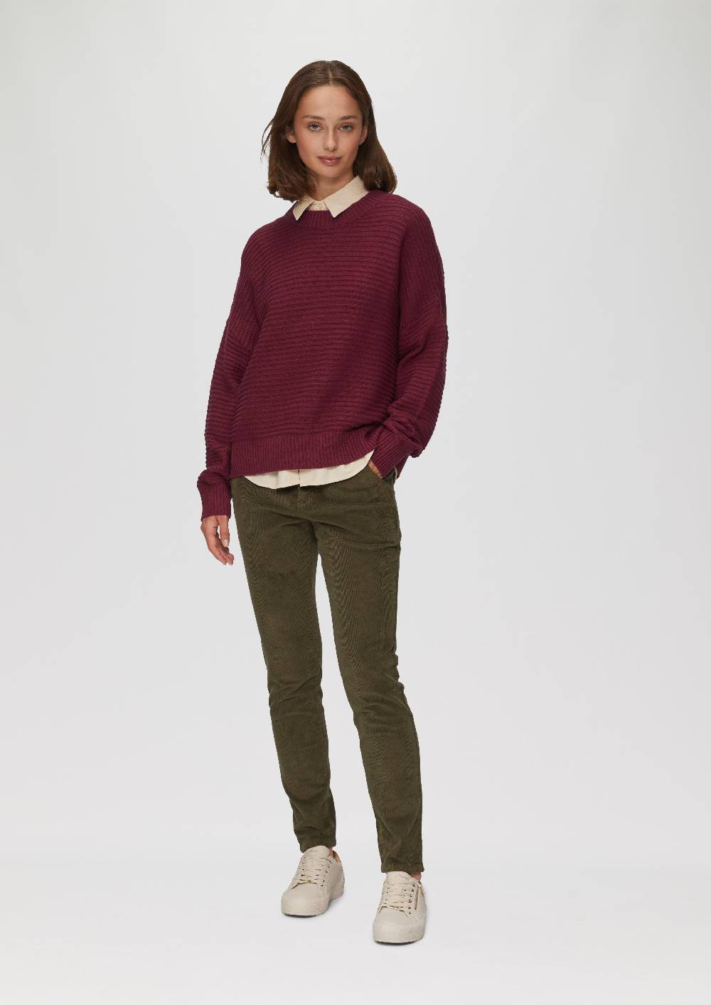 S.Oliver Oversized Strickpullover Mit Ottoman-Struktur